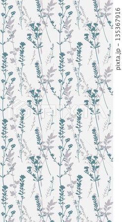 Soft Pastel Floral And Abstract Decorative Pattern Design Collection 135367916