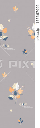 Soft Pastel Floral And Abstract Decorative Pattern Design Collection 135367992