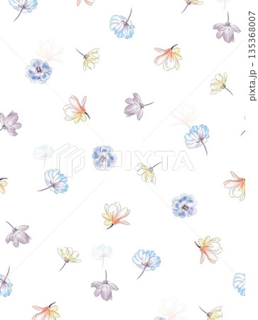 Soft Pastel Floral And Abstract Decorative Pattern Design Collection Soft Pastel Floral And Abstract Decorative Pattern Design Collection 135368007