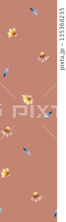 Soft Pastel Floral And Abstract Decorative Pattern Design Collection 135368235