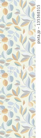 Soft Pastel Floral And Abstract Decorative Pattern Design Collection 135368315