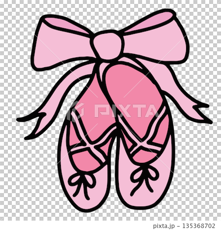 Hand drawn pink ballerina shoe with ribbon for girl power, kid activity, back to school, online shopping, cute stuff, fashion, accessory, grocery shopping, dance class, cute patch, toy, hobby, leisure Hand drawn pink ballerina shoe with ribbon for girl power, kid activity, back to school, online shopping, cute stuff, fashion, accessory, grocery shopping, dance class, cute patch, toy, hobby, leisure 135368702