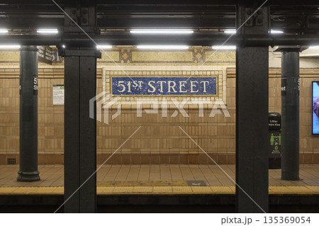 MTA 51st Street Subway Station in Manhattan, New York, NY, USA. August 27, 2025 135369054