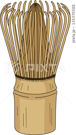 Minimalist Illustration of a Traditional Japanese Bamboo Matcha Whisk for Tea Ceremony and Healthy Lifestyle Design Minimalist Illustration of a Traditional Japanese Bamboo Matcha Whisk for Tea Ceremony and Healthy Lifestyle Design 135370388