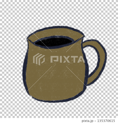 A simple and warm coffee mug illustration A simple and warm coffee mug illustration 135370615