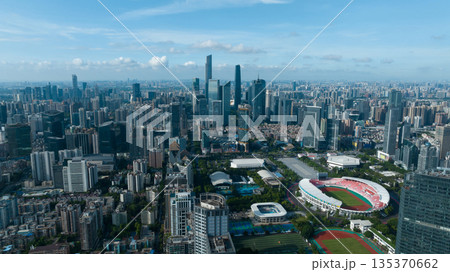 Aerial view of landscape in Guangzhou city, China Aerial view of landscape in Guangzhou city, China 135370662