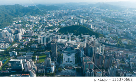 Aerial view of landscape in Guangzhou city, China Aerial view of landscape in Guangzhou city, China 135370668