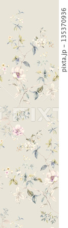 Collection Of Diverse Soft Colored Floral And Decorative Pattern Designs 135370936