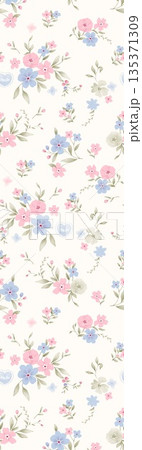 Collection Of Diverse Soft Colored Floral And Decorative Pattern Designs 135371309