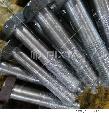 Metric threaded bolts set. Mechanical engineering. Finished products. Metric threaded bolts set. Mechanical engineering. Finished products. 135371360