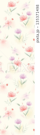 Collection Of Diverse Soft Colored Floral And Decorative Pattern Designs 135371498