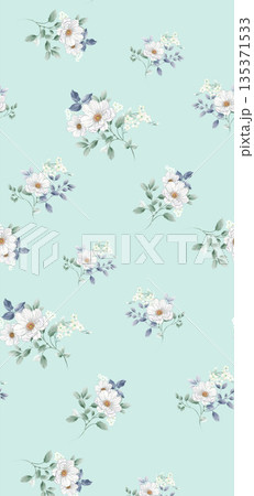 Collection Of Diverse Soft Colored Floral And Decorative Pattern Designs 135371533