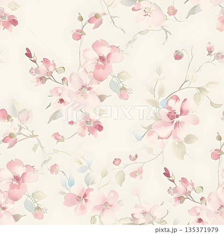 Collection Of Diverse Soft Colored Floral And Decorative Pattern Designs 135371979