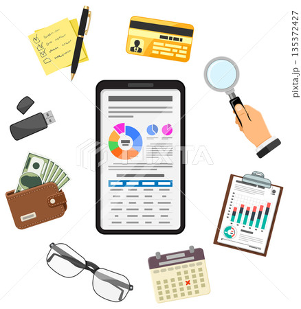 Online Auditing, Tax process, Accounting Concept Online Auditing, Tax process, Accounting Concept 135372427