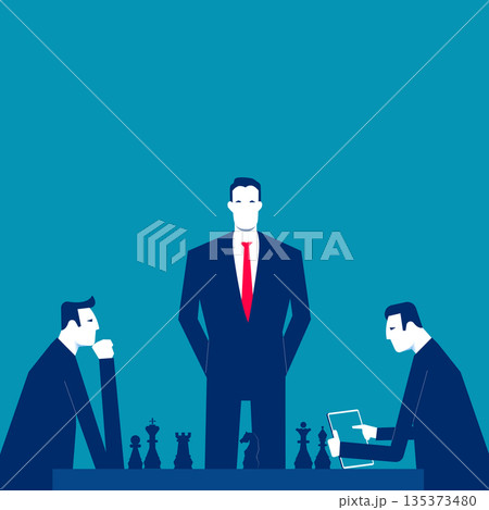 Strategy. Strategic planning of business. Vector illustration style Strategy. Strategic planning of business. Vector illustration style 135373480
