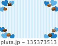ホワイトデー　背景　 ハート　チョコレート　 シンプル　 バナー向け 135373513