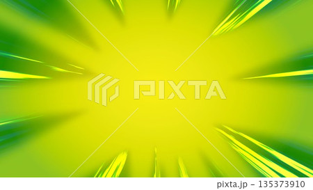 集中線, 漫画, 黄色, 光, 横線, 効果線, レーヨン, イラスト 135373910