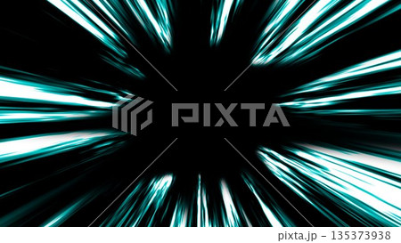 集中線, 漫画, 黄色, 光, 横線, 効果線, レーヨン, イラスト 135373938