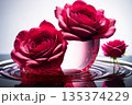 赤いバラと水 赤いバラと水 135374229