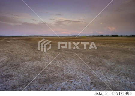 Cracked earth, desertification process, La Pampa Province, Patagonia, Argentina. Cracked earth, desertification process, La Pampa Province, Patagonia, Argentina. 135375490