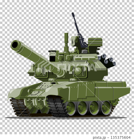 Cartoon modern armored tank 135375604