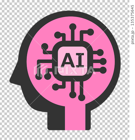 Illustration of a high-performance, high-speed processing AI brain of future technology Illustration of a high-performance, high-speed processing AI brain of future technology 135375645