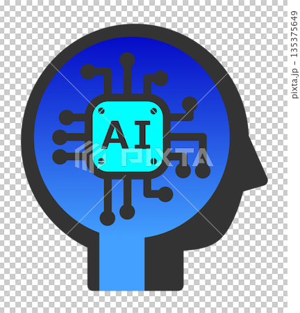 高性能で高速処理する未来技術のAI頭脳のイラスト 高性能で高速処理する未来技術のAI頭脳のイラスト 135375649