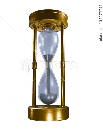 砂時計　hourglass　sand clock  sand glass（透過素材） 135375791