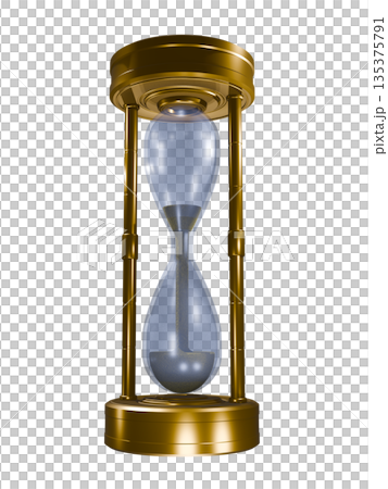 砂時計　hourglass　sand clock  sand glass（透過素材） 135375791