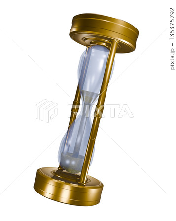 砂時計　hourglass　sand clock  sand glass（透過素材） 135375792