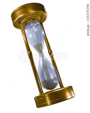 砂時計　hourglass　sand clock  sand glass（透過素材） 135375794