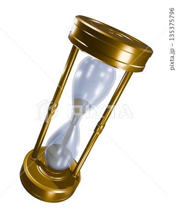 砂時計　hourglass　sand clock  sand glass（透過素材） 135375796