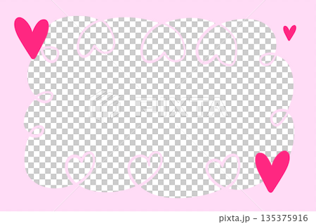 Heart rectangle frame hand drawn for element, illustration and Valentine Heart rectangle frame hand drawn for element, illustration and Valentine 135375916