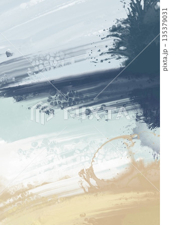 Abstract Blue Beige Brush Stroke Background 135379031