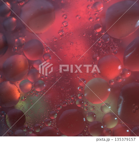 Crimson Bubble Field With Dark Negative Space 135379157