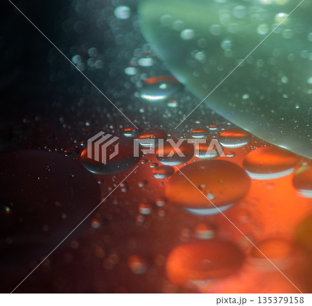 Warm Orange Abstract Liquid Bubbles With Depth and Soft Glow Warm Orange Abstract Liquid Bubbles With Depth and Soft Glow 135379158