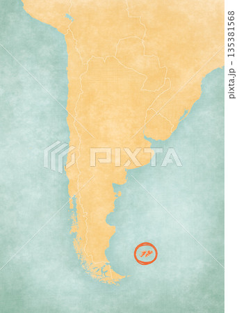 Map of Southern Cone - Falkland Islands 135381568