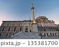 Laleli Mosque, or Laleli Camii, an iconic Ottoman imperial mosque in Istanbul, Turkey, at dusk. 135381700