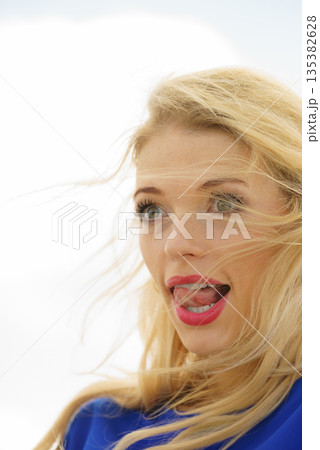 Happy fashion model woman Happy fashion model woman 135382628