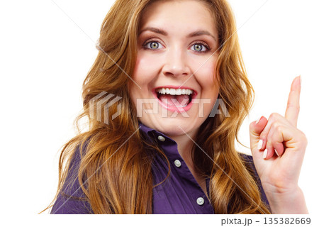 Thinking woman having idea 135382669