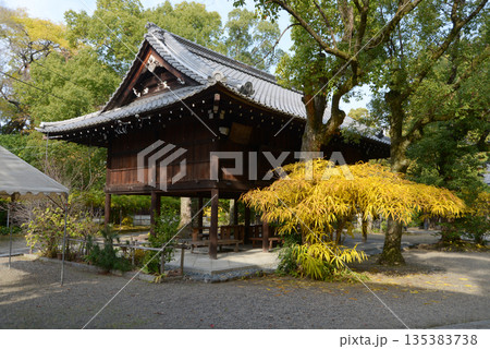 秋の上御霊神社 絵馬所と黄葉 京都市上京区 秋の上御霊神社 絵馬所と黄葉 京都市上京区 135383738
