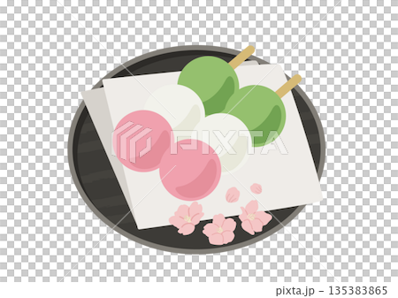 盤子裡的三色餃子 135383865