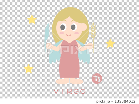 Cute Virgo vector illustration 135384012