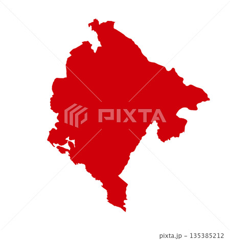 Map of Montenegro, sign silhouette. World Map Globe. Vector Illustration isolated on white background. Europe continent Map of Montenegro, sign silhouette. World Map Globe. Vector Illustration isolated on white background. Europe continent 135385212