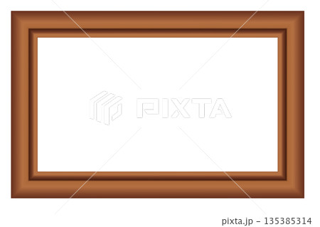 Squared golden vintage textured wooden frame for your design. Vintage cover. Place for text. Vintage antique gold beautiful frames for paintings or photographs. Template vector illustration 135385314