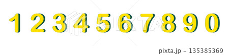 Set of colorful numbers. Vector illustration. Template elements for greeting card, web design. Mathematics educational children game Set of colorful numbers. Vector illustration. Template elements for greeting card, web design. Mathematics educational children game 135385369