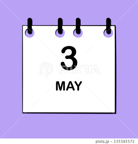 May 3. Daily Calendar icon for design. Simple design for business brochure, flyer, print media, advertisement. Easily editable May 3. Daily Calendar icon for design. Simple design for business brochure, flyer, print media, advertisement. Easily editable 135385572
