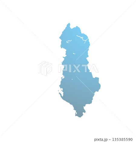 Map of Albania, sign silhouette. World Map Globe. Vector Illustration isolated on white background. Europe continent Map of Albania, sign silhouette. World Map Globe. Vector Illustration isolated on white background. Europe continent 135385590