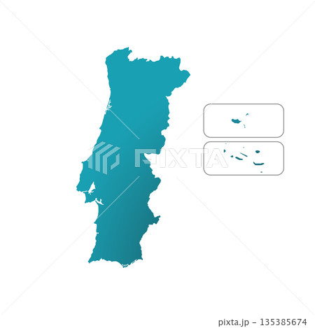Map of Portugal, sign silhouette. World Map Globe. Vector Illustration isolated on transparent background. Europe continent Map of Portugal, sign silhouette. World Map Globe. Vector Illustration isolated on transparent background. Europe continent 135385674