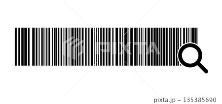Barcode isolated on color background. Code stripes sticker. Barcode labels, customers qr code 135385690